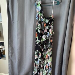 Lulus Floral Black Maxi Dress
